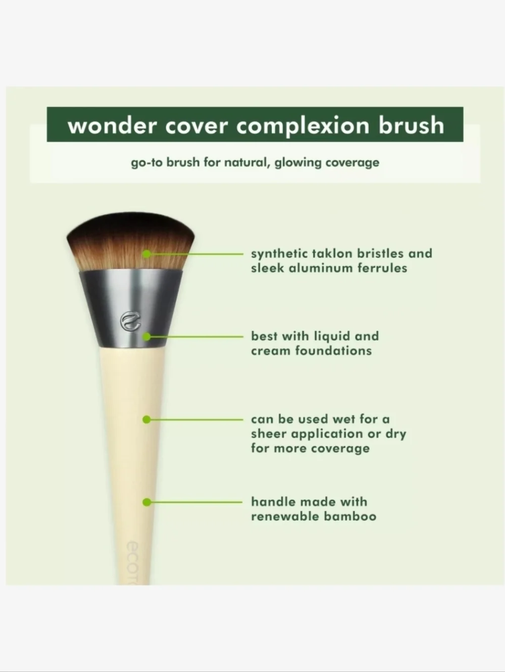EcoTools Wonder Cover Complexion Brush NWT Sealed